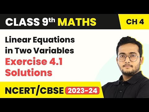 Linear Equations in Two Variables - Exercise 4.1 Solutions | Class 9 Maths Chapter 4