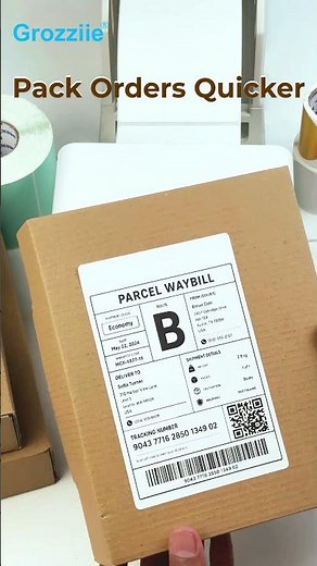 Print Waybills In Seconds ⚡ No Ink Needed! | Grozziie TP876 #shorts