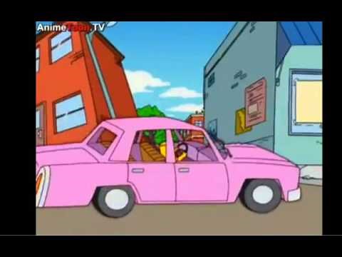 Simpsons intro with bart in a car.