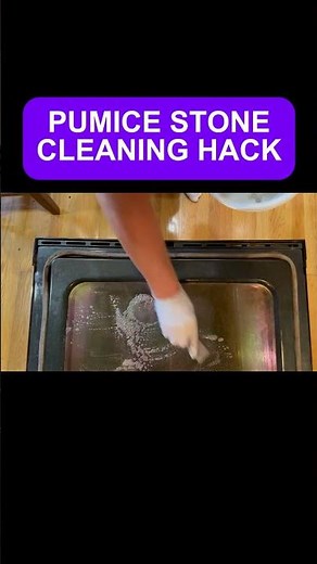 Dirty Oven Door Cleanup with a Pumice Stone ✨