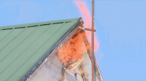 Crews respond to Monday afternoon Queen City house fire