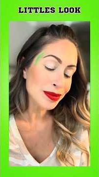 CE All Stars Cheer Makeup for Littles | Silver Sparkle Eye Makeup, Red Lip & Neon Green Glitter