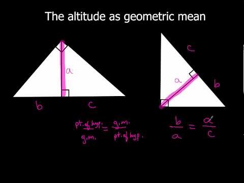 7-3 Using Similar Right Triangles: More Examples of Altitude as Geometric Mean