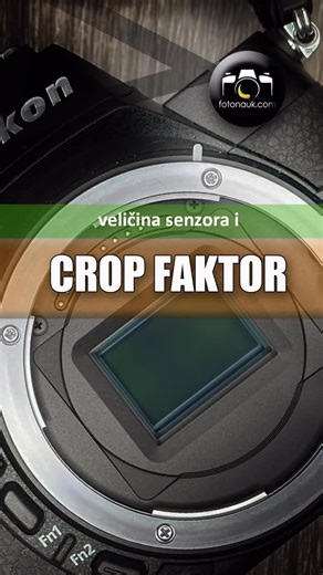 Crop Factor moramo uračunati kada koristimo objektive za Full Frame veličinu senzora na fotoaparatu s APS veličinom senzora. Najčešće je Crop Factor x1,5 za senzore APS-C veličine. Promjena žarišne duljine nije toliki problem kod teleobjektiva. Nevolje mogu nastati kod širokutnih objektiva jer gubimo na širini kadra. Crop Factor must be taken into account when using lenses for Full Frame sensor size on a camera with APS sensor size. Most often, Crop Factor is x1.5 for APS-C size sensors. Changin