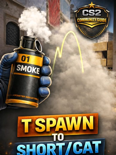 Easy Mirage T Spawn to Short/Cat Smoke Lineup