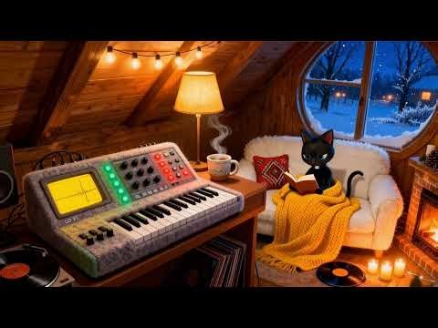 Snowy Night Tape Synth Ambient – Warm Attic Mix for Work, Reading & Calm Thinking 🌙☕