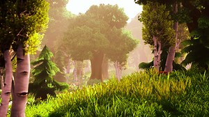 cartoon Sunrise on a foggy morning