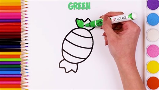 Coloring in fun drawings for kids