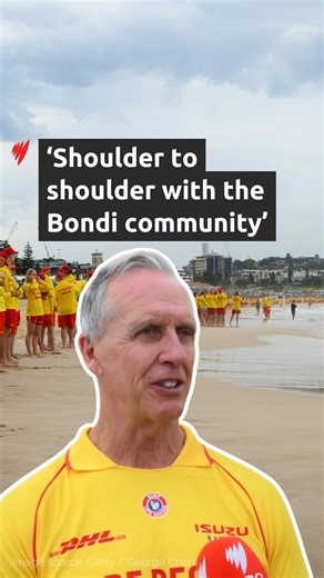More than a thousand lifesavers and lifeguards stood shoulder to shoulder on Bondi Beach this morning to acknowledge those killed in the Bondi terror attack. "They wanted to communicate and have a visible show that Surf Life Saving and the surf club stood shoulder to shoulder with the Bondi community," Surf Life Saving NSW CEO Steve Pearce said. Read more: https://bit.ly/4s5DDKL | SBS News