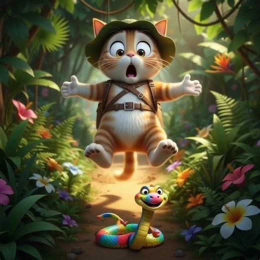 Funny Cat and Snake Mini Adventure | Cute Animal Comedy Video