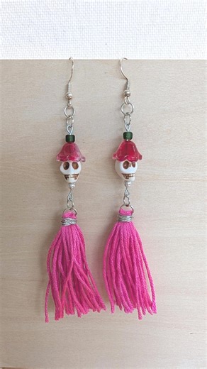 Day of the Dead Dangle Earrings - Etsy