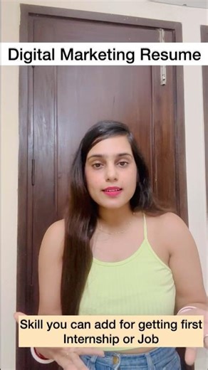 How to create a Digital Marketing Resume for Freshers #shorts