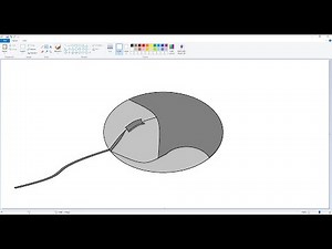 How to draw mouse || step by step drawing || MS PAINT || smart sky