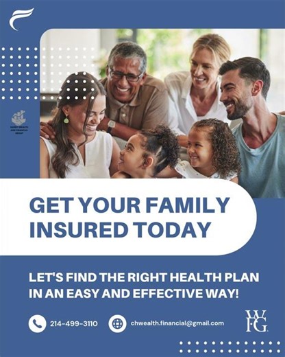 Blue Modern Health Insurance Instagram Post