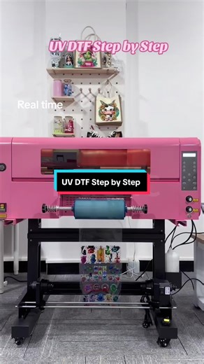 UV DTF Step by Step #haolicprinter #uvdtfprinter #smallbusiness #pinkdtfprinter #uvdtftransfer #diy #pinkuvdtfprinter #uvdtfprinting #stickers #custom #fypage #uvdtfroll #uvdtfsticker