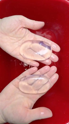 This soap is really hard to see in the water🫧🧼😅 #asmrsoap #asmr #satisfying #shorts