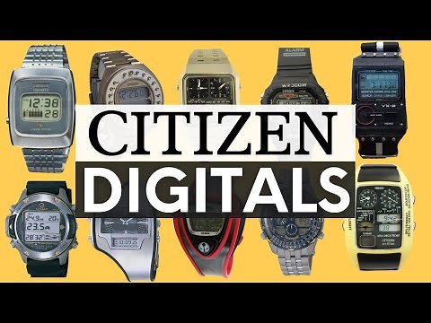 CITIZEN DIGITAL WATCHES: 70s- 2000 History of Ana-digi temp, Calculators, Promaster , Independent