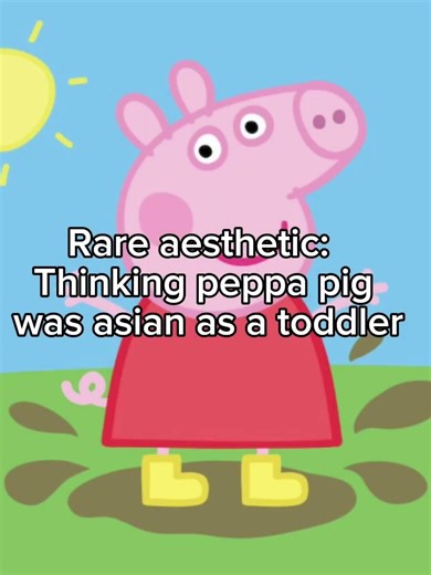 Rare aesthetic: Thinking peppa pig was asian as a toddler