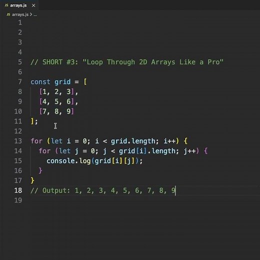 Loop Through 2D Arrays Like a Pro | #javascript #coding #frontendcourse #webdevelopment