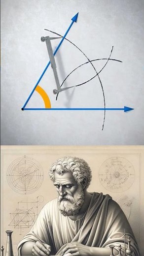 bisect an #angle with #compass and#line construction! #mathtrick#geometry #math #maths#matematica