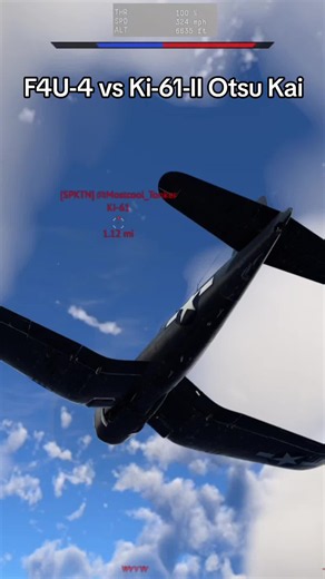 F4U-4 vs Ki-61-II Otsu Kai #fyp #warthunder #warthundervideo #warthunderaviation #warthundertiktok