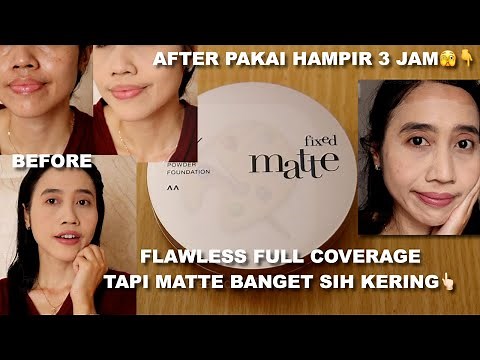 PIXY FIXED MATTE POWDER FOUNDATION REVIEW + TEST OILY SKIN | FLAWLESS MATTE KERING? | Maria Soelisty