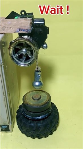 360’ Remote Control Rotation Crane | DIY Power Hack✅ | part VI | #shorts #tech #dcmotor #trending