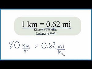 How to Convert 80 km/hr to mi/hr.