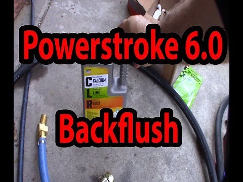 Powerstroke 6.0 F250 backflush with CLR lower coolant oil temp delta