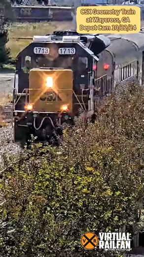 6K views · 286 reactions | CSX Geometry Train at Waycross, GA Depot Cam 10/22/24 #trains #railfans_of_instagram #railroads_of_the_usa #trainspotting #geometrytrain #railfans | Virtual Railfan | Facebook