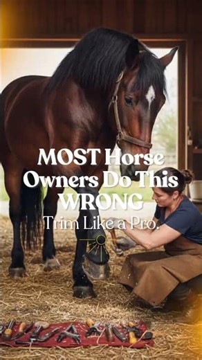 90% Wrong! THIS is the RIGHT Way to Trim Hooves 🐴 #shorts #horse