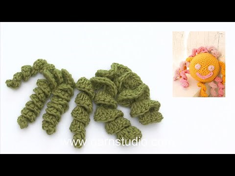 How to crochet a cork screw spiral