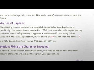 Resolving Character Encoding Issues in Rails 3: Displaying Special Characters Correctly