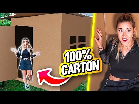 Build a GIANT Cardboard House (and Live in It for 24 Hours) | DENYZEE