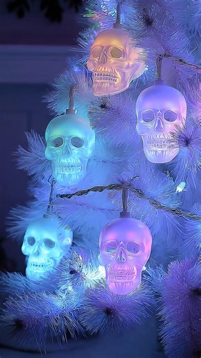 218K views · 7K reactions | Skull Christmas lights for Gothic Festive vibes  | Gothic Darling | Facebook