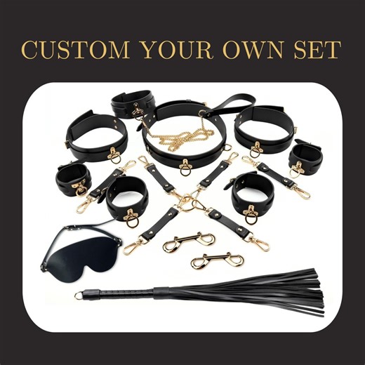 Custom Your Own Genuine Leather Bondage Set, BDSM Restraint Kit - Etsy