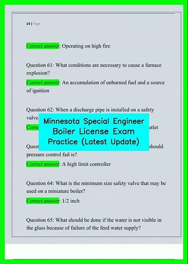 #learnexams Minnesota Special Engineer Boiler License Exam Practice Latest Update video