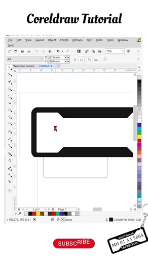 Premium Number Plate Keychain Design | CorelDRAW Laser Cutting Tutorial