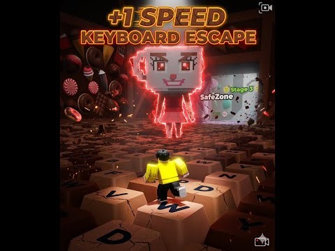 Can You Escape This +1 Speed Keyboard Obby?!... +1 Speed Keyboard Escape #roblox
