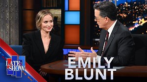 Emily Blunt was thrilled to share a Golden Globes table with her Oppenheimer castmates, whom she affectionately calls The Oppenhomies. If you haven’t seen the film, catch it in IMAX theaters now. | The Late Show with Stephen Colbert