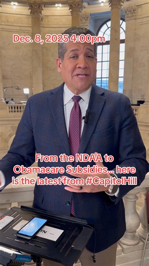 From the National Defense Authorization Act #Ndaa2026 to #obamacare subsidies…. Here’s a quick latest from the Hill… EWTN News Nightly Erik Rosales | Erik Rosales