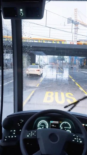 Driving bus in the RAIN in Berlin🌧️ The Bus #thebus #simulator #gameplay