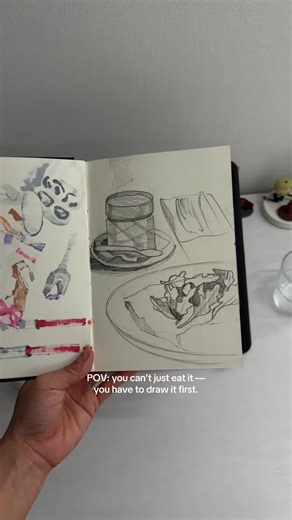 Creating Food Art: Sketching at the Café