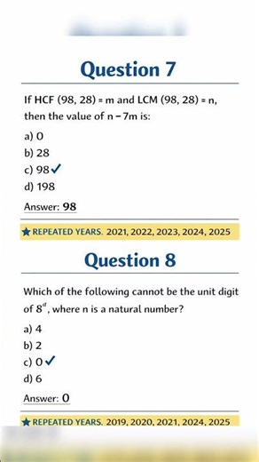Class 10 Maths Most Repeated MCQs (2015-2025) | Board Exam High Probability Questions#brainfuel9