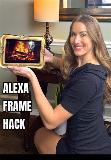 ALEXA FRAME HACK 🖼️ Frames on Savor n’ Season! I’m obsessed with how this turned out! BRB- doing this to all my Alexa’s in the house! Just remove the back and glass from a photo frame, add some command strips, and stick it on. #alexa #homeideas #diyhomedecor #diyhome
