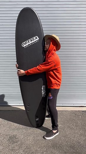 Kalani loves his 7’ LOG! #catchsurf #odysea #log #surfboard #love