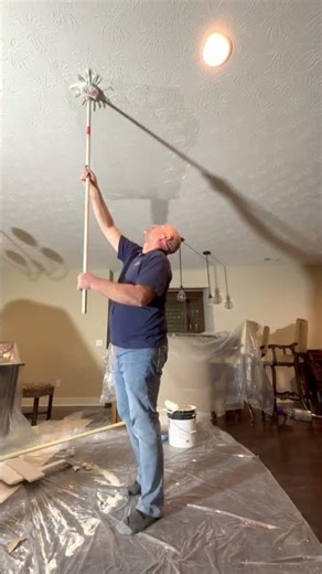 Drywall Ceiling Texture Match: Stomp Pattern 🛠️ #Shorts