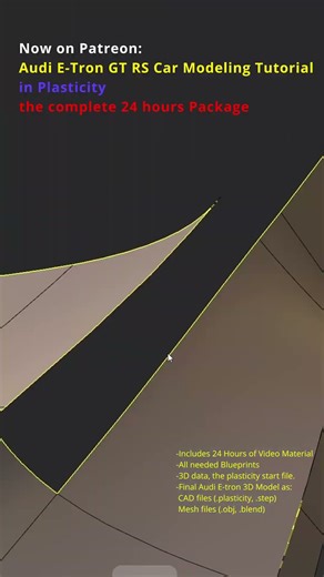 Plasticity Audi E-Tron GT Tutorial Car Modeling the Complete 24 hours Package on Patreon Fair Price