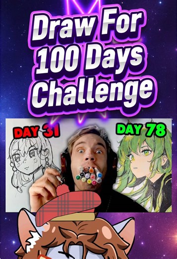 I Have Started The 100 Day Drawing Challenge! How’d I Do On Day 1? 🎨👨‍🎨 #PewDiePie #Art #Draw #Challenge #YouTube