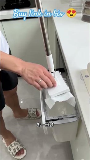 😍Home Dust Collector Mop – Long Handle & Reusable Washable Cloth #HomeCleaning #DustMop